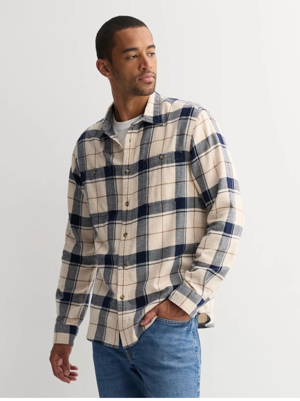 NWT Men's Flannel Shirt Small Plaid